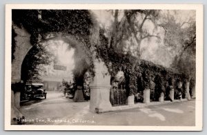 RPPC Mission Inn Riverside California with Old Cars Postcard D29