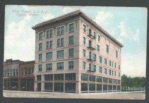 Ca 1911 PPC* White Temple The Order Of Odd Fellows T O O F Eugene Or Posted