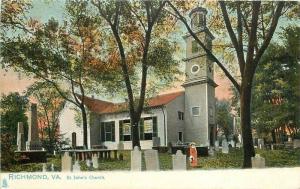 C-1910 RICHMOND VIRGINIA St John's Church Tuck postcard 3768