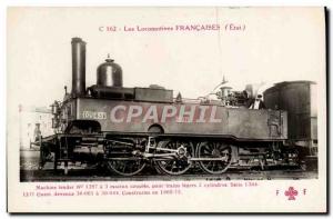 Postcard Old Train Locomotive machine tender 1397