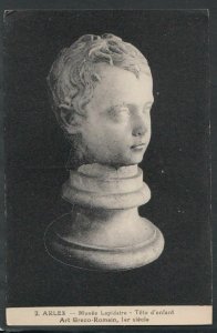 Museum Postcard- Arles - Musee Lapidaire -Tete d'Enfant Art Greco-Romain RS12457