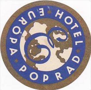 SLOVAKIA HOTEL EUROPA VINTAGE LUGGAGE LABEL