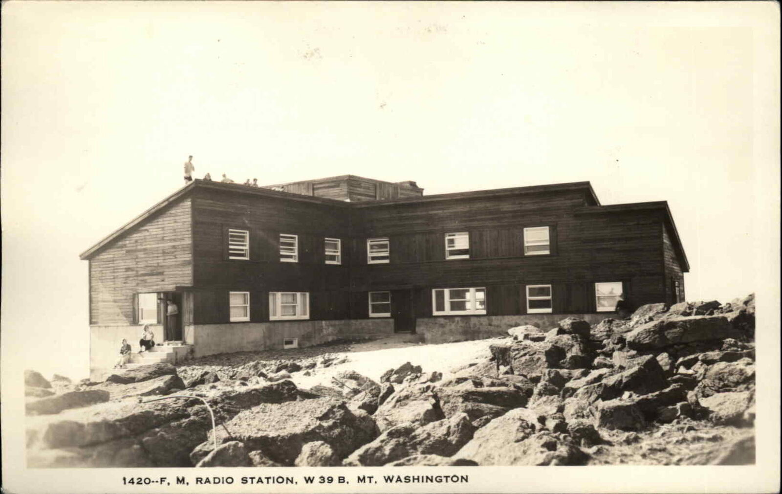 Mt. Washington NH FM Radio Station W39B Shorey Real Photo Postcard 1420