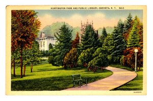 NY - Oneonta. Huntington Park & Public Library