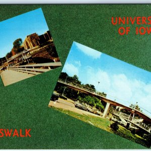 c1970s Iowa City, IA Crosswalk University UoI Burlington, Newton St Hawkeye A233