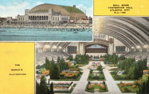 Vintage Postcard 1950's Ball Room Convention Hall Playground Atlantic City NJ