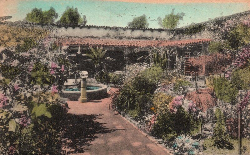 Vintage Postcard 1925 Ramona's Marriage Fountain Place San Diego California CA 