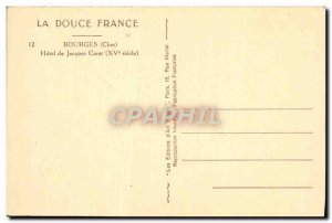 Old Postcard Bourges Hotel De Jacques Coeur