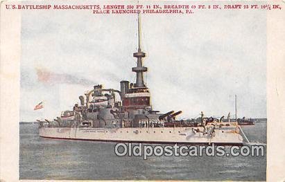 Military Battleship US Battleship Massachusetts Place Launched Philadelphia, ...