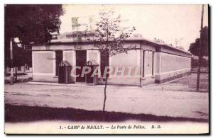 Old Postcard Police Detective Camp Mailly The police station