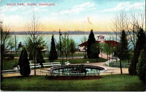 Leschi Park Seattle Washington Divided Back Postcard WOB Alaska Yukon Pacific 