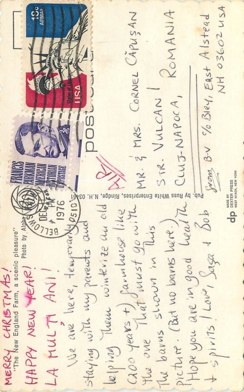 United States New England Farm 1974 barn