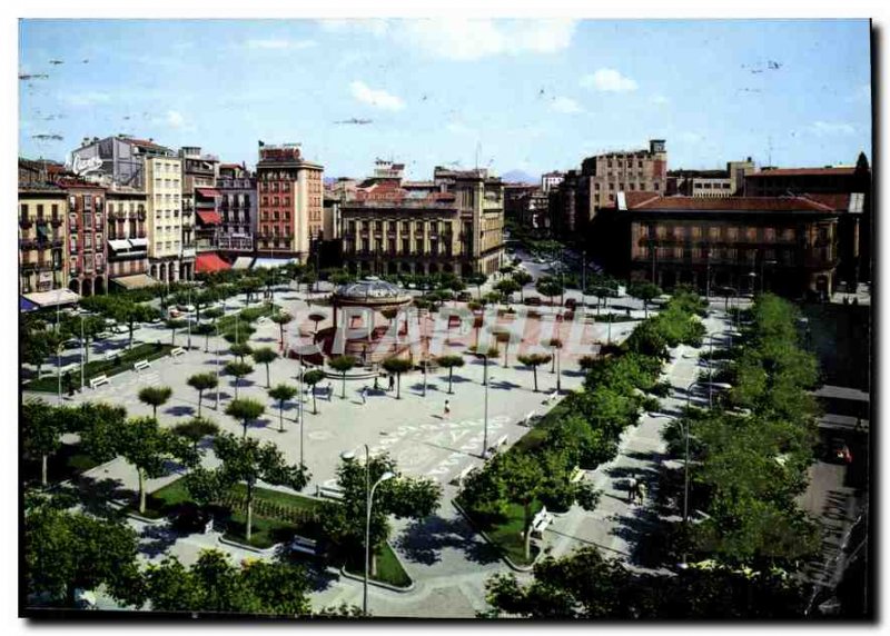 Postcard Modern Pamplona Plaza del Castillo y Avda