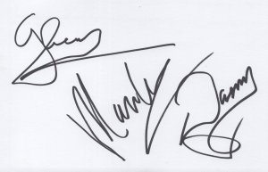 The Script Irish Rock Group MULTI Hand Signed Autograph Card