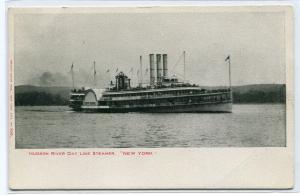 Steamer New York Hudson River Day Line Ship NY 1907c postcard