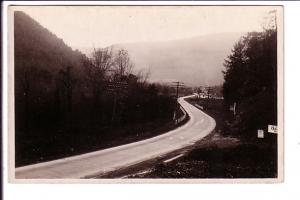 Real Photo, Twisting Road with Leading to Town