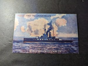 Mint England Ship Puzzle Postcard Find The Dardanelles HMS Queen Elizabeth