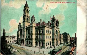 Post Office Building Baltimore Maryland MD 1908 DB Postcard C12