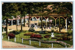 1908 Scene at Ponce De Leon Park Atlanta Georgia GA Antique Posted Postcard