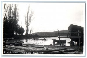 c1940's Panorama View Rio Constitution Chile Unposted Vintage Postcard