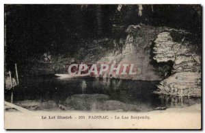 Old Postcard Padirac Lake Suspended