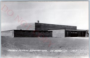 c1950s Le Mars, IA RPPC Public School Gymnasium Real Photo Postcard A107