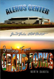 2~4X6 Postcards Grand Forks, North Dakota ALERUS CENTER~Fighting Sioux Football