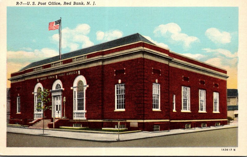 New Jersey Red Bank Post Office 1956 Curteich