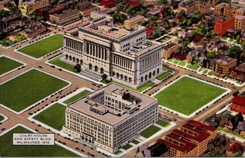 Wisconsin Milwaukee Court House and Safety Building Curteich