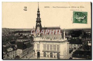 Old Postcard Sens Panoramic L & # 39Hotel City