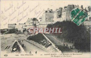 Old Postcard Saint Malo Les Remparts de Bon Secours