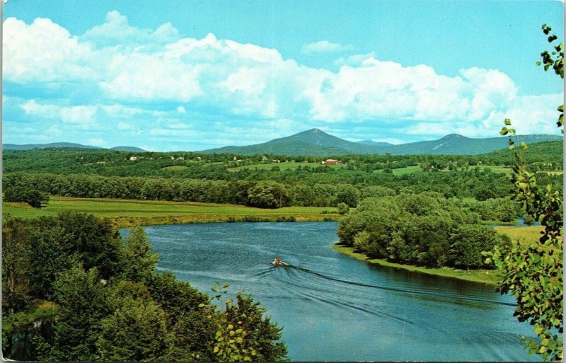 Connecticut River Picturesque Bradford Wells Vermont VT Postcard Koppel VTG UNP  