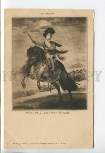 444181 VELAZQUEZ Prince Baltasar Carlos on HORSE Vintage postcard