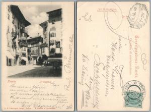 TRENTO ITALY ANTIQUE 1900 POSTCARD w/ STAMP IL CANTONE