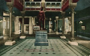 Vintage Postcard 1910 Interior Capitol w/ Nathan Hale Monument Hartford Conn. CT