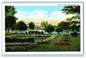 Vintage Nicholas Park Jacksonville Ill Postcard P203E