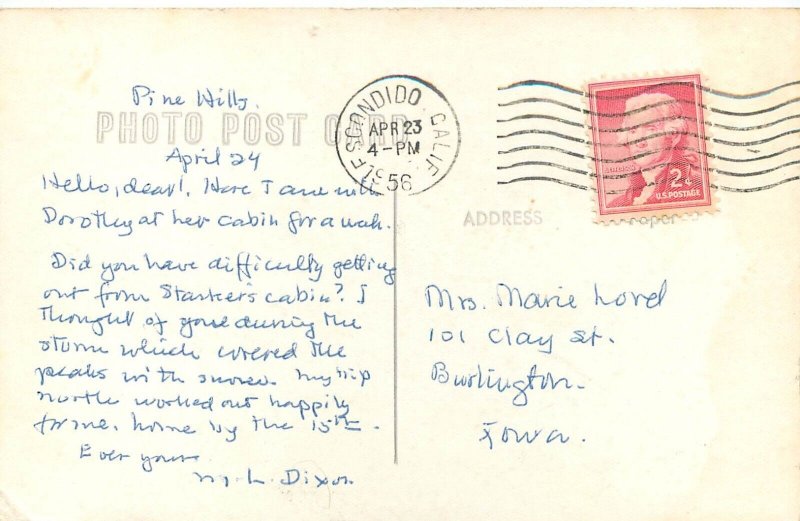 1950s RPPC Old Vallecito Stage Station, San Diego Co. Park, Overland