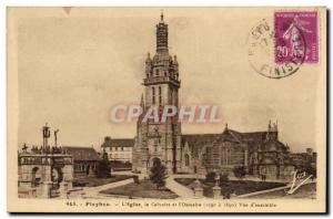 Pleyben Old Postcard L & # 39eglise Calvary and & # 39ossuaire (1590 1650) to...