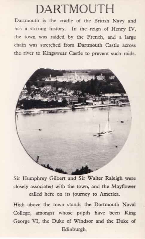 Dartmouth Henry IV Sir Walter Rayleigh History Photo Postcard