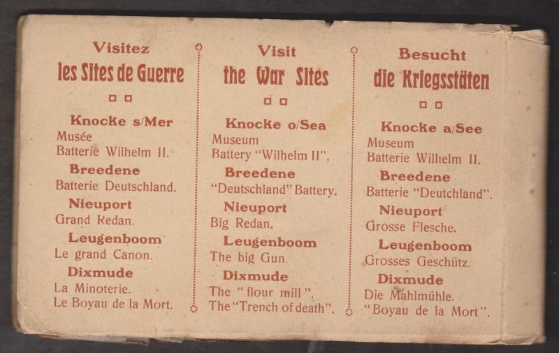 The Leugenboom Greman WW I Gun At Moere France - Intact Booklet Of 10 - Rare