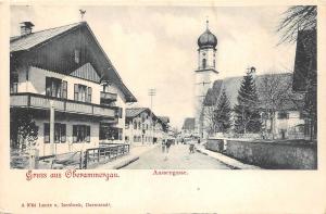 B3681 Germany Oberammergu Aussengasse 1900 front/back scan