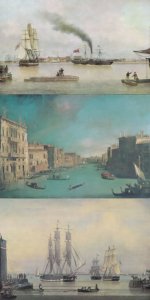 Ferens Art Gallery SS Forfarshire Kingston Upon Hull 3x Ship River Painting s