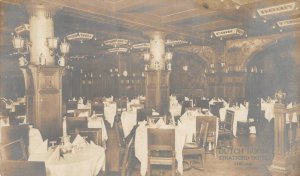 RPPC Stratford Hotel DUTCH ROOM Chicago, Illinois 1908 Antique Photo Postcard