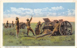 Artillery Gun 3 inch US Army circa WWI postcard