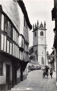 SHREWSBURY SHROPSHIRE UK~FISH ST~ST ALBANS SERIES REAL PHOTO POSTCARD ALES SIGN