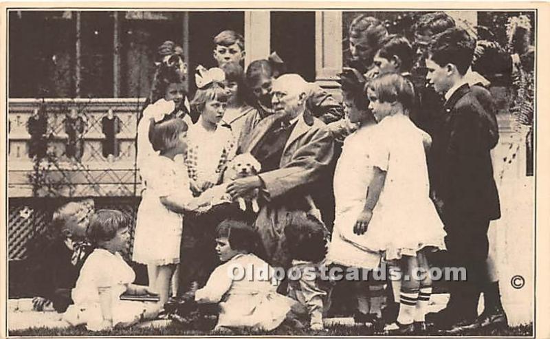 James Whitcomb Riley The Hoosier Poet with young friends, Greenfield, Indiana...