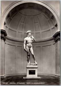 Firenze ~ Galleria Accademia - David Di Michelangelo Real Photo RPPC Postcard