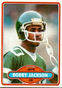 1980 Topps Football Card Bobby Jackson CB New York Jets sun0488
