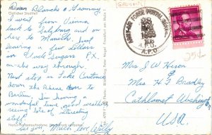 Ostlicher Stadtteil WOB Natur Farbenaufnahme Army Air Postal Cancel Postcard 4c 