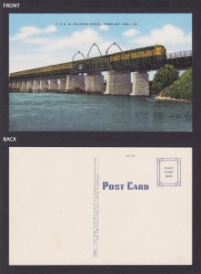 Postcard, United States, Green Bay WI, C.&N.W. Railroad Bridge